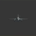 Silver Military Airplane Model With Number 8 Detailed Wings And Metallic Finish