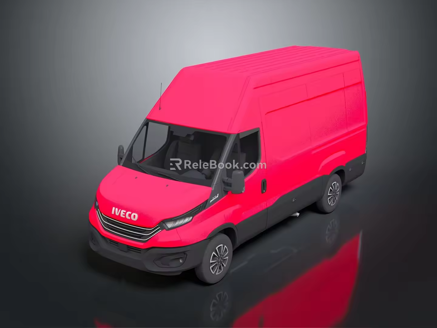 Modern bus minibus minivan driverless bus 3d model