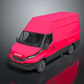 Modern bus minibus minivan driverless bus 3d model