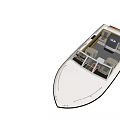 Modern White Red Yacht Design With Cockpit Windows And Seating