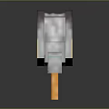 Cute Pixel Art Pelican Character With Orange Beak And Gray Body