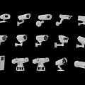 Projection Surveillance Cameras Collection Of Various Models With Different Mounting Designs For Security