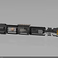 Disassembled Mechanical Device Exploded View With Gears Orange Core And Modules