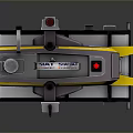 Industrial Mechanical Equipment With Black Structure Red Vertical Rod And Yellow Components