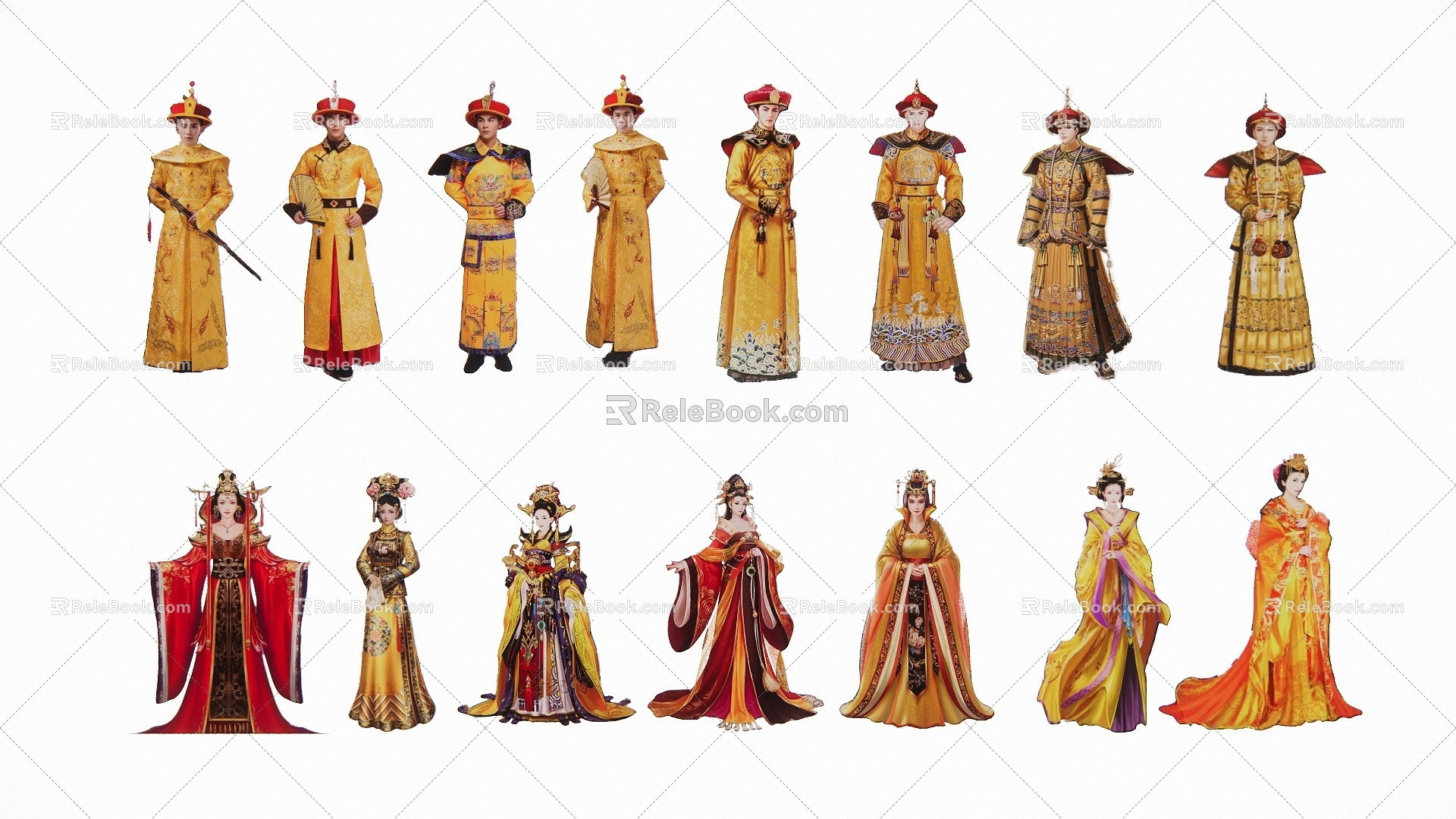 Chinese 2D Court Costume Character Photography Opera Ancient Costume Real Madrid Jacket model