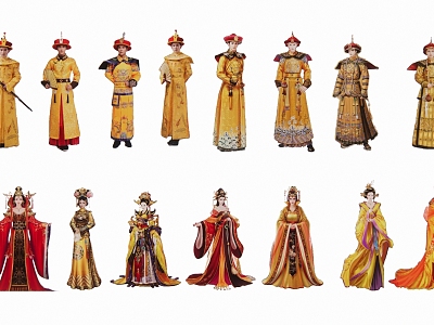 Chinese 2D Court Costume Character Photography Opera Ancient Costume Real Madrid Jacket model