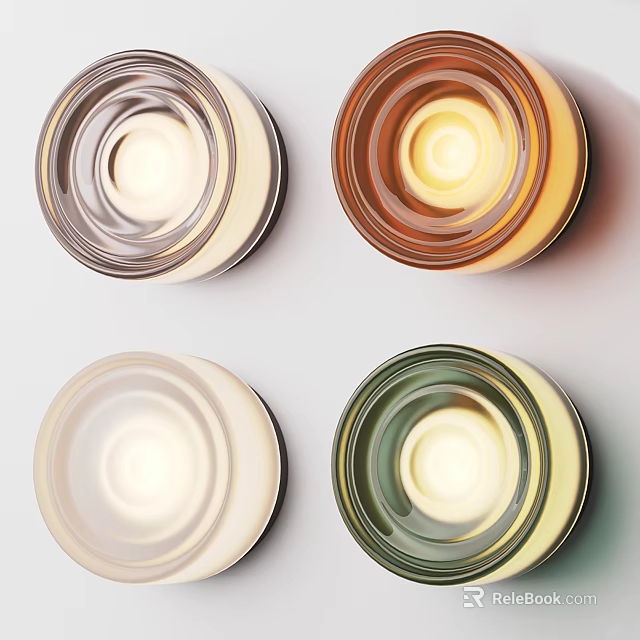 Modern Wall Lamps With Multiple Colors And Round Shape Design 3d model 