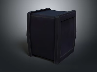 Black Cube Shaped Household Item For Home Storage And Decoration 3d model