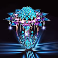 Gorgeous Crystal Decorative Lamp Design With Hanging Pendant And Sparkling Lighting For Home Decoration