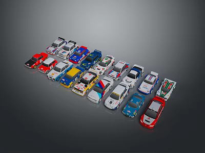 Colorful Toy Cars In Multiple Colors And Styles For Kids Play And 3d model