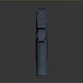 Modern Blue And Purple Pistol With Sleek Body And Tactical Grip Design