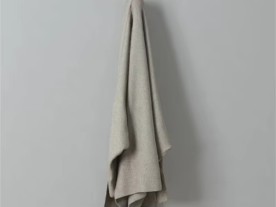 Soft Light Gray Hanging Towel For Daily Bathroom Use Essentials 3d model