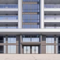 Modern High Rise Residential Building Exterior Design With Glass Curtain Wall And Balconies