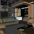 Modern Rest Area Hotel Rest Area 3d model