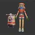 Modern Game Character Cartoon Girl Cartoon Character Virtual Character Fantasy Character Magic Character Virtual Character 3d model