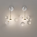 Modern Lighting Combinations With Transparent Glass Balls And Metal Brackets For Interior Design