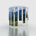 Circular Display Stand With Multiple Scenic Architectural Images Photo Check in Spot