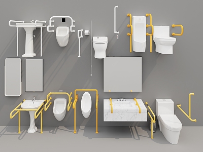 Barrier-free toilet Handicap barrier-free toilet barrier-free urinal barrier-free hand basin model