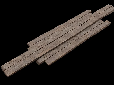 Natural Stone And Wood Planks With Textured Surfaces For Interior Design 3d model