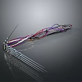 Bio Inspired Character Design With Colorful Wires And Metal Needle Structure