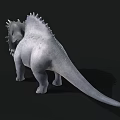 Realistic Triceratops 3D Model With Three Horns Spiked Frill And Gray Skin Texture