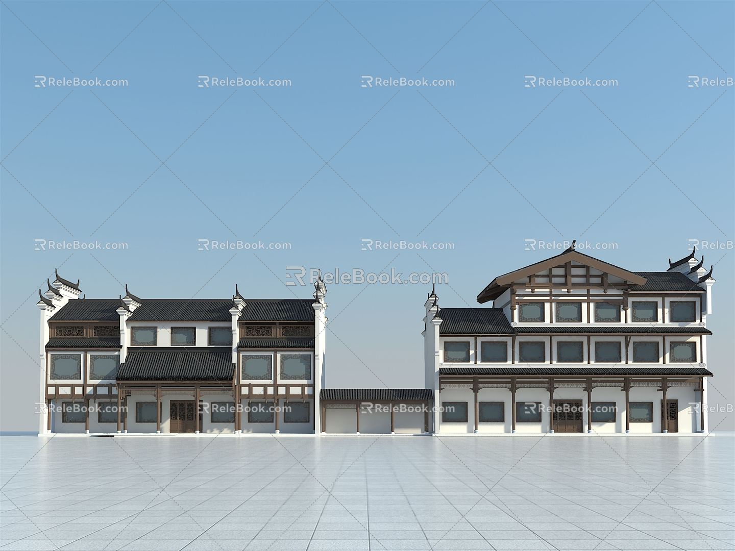 Chinese ancient Huizhou architecture 3d model