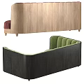 Green Corner Sofa And Burgundy Bench Sofa With Velvet Upholstery And Wooden Frame