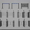 Various Security Turnstile Types With Different Gate Designs And Structures