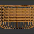 Practical Orange Woven Basket For Home Storage And Organizing Essentials