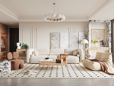 French Living Room 3d model