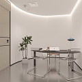 Modern Minimalist Office Modern Beauty Salon Office Negotiation Room 3d model