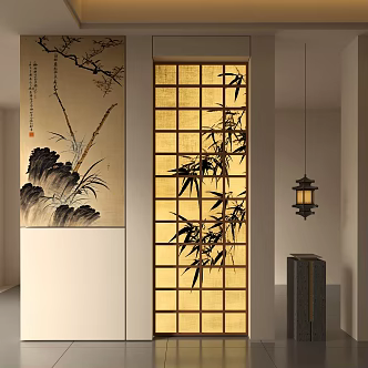 New Chinese-style Entrance 3d model