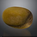 Fresh Ripe Orange Oval Mango Fruit With Smooth Shiny Surface On Dark Background