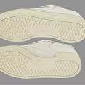 White Low Top Lace Up Casual Sneakers With Breathable Design And Light Sole