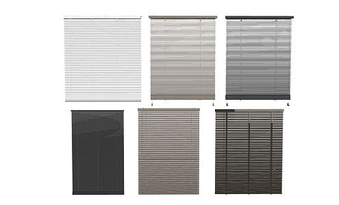 modern venetian blinds curtain 3d model