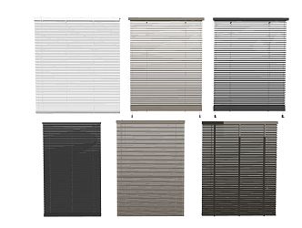 modern venetian blinds curtain 3d model