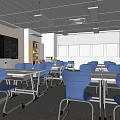 school classroom 3d model
