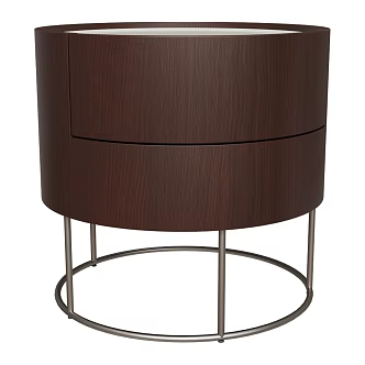 Shanghai Modern Round Storage Side Cabinet 18 3d model