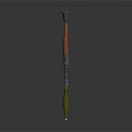Military Rocket Launcher With Green Warhead Orange Grip And Black Metal Parts
