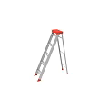 Sturdy Aluminum A Frame Ladder With Red Top Platform And Non Slip Feet