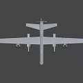 Large Commercial Airplane Top View With Four Engines And Long Wings On Dark Background