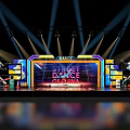 Street Dance of China Stage with Colorful Lighting and LED Screen Design