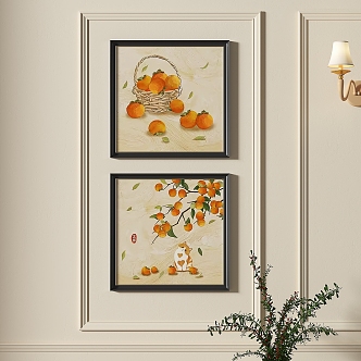 French Middle Ancient Decorative Painting 3d model