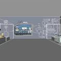 Science and Technology Exhibition Hall Mechanical Equipment Engine Robot 3d model