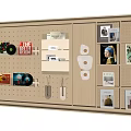 Modern Wooden Open Display Shelf Featuring Decorative Ornament Combination With Records Books And Photo Frames
