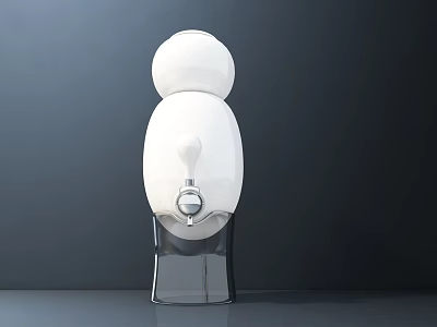 Smart Machine with White Spherical Top Transparent Base and Modern Design 3d model