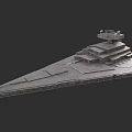 3D Model of Modern Warship with Multiple Decks and Tall Command Tower 3d model
