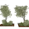 Modern Tree Pool Landscape Tree Pool 3d model