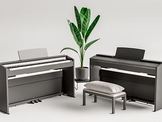 Modern Piano 3d model