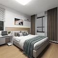 Modern Dining and Living Room Interior With Dining Table Chairs Sofa TV Plants and Art